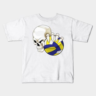 Skull Volleyball player Volleyball Kids T-Shirt